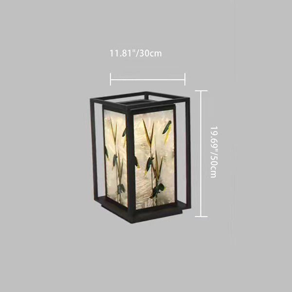 Traditional Chinese Black Outdoor Stake Light