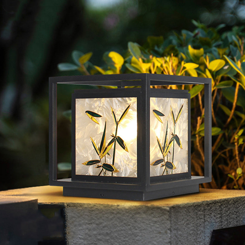 Traditional Chinese Black Outdoor Stake Light