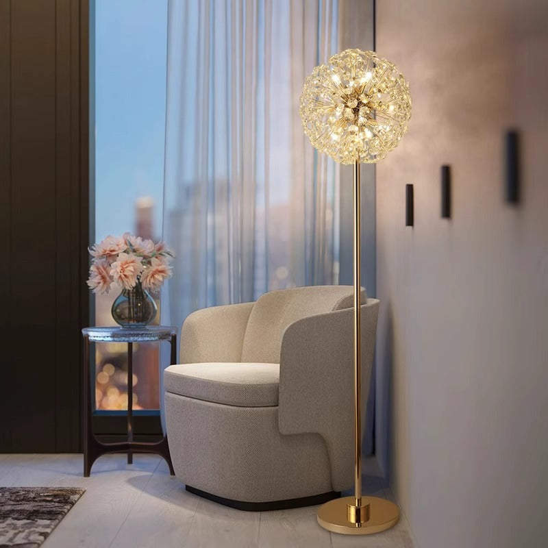 Modern Gold 9-Light Floor Lamp