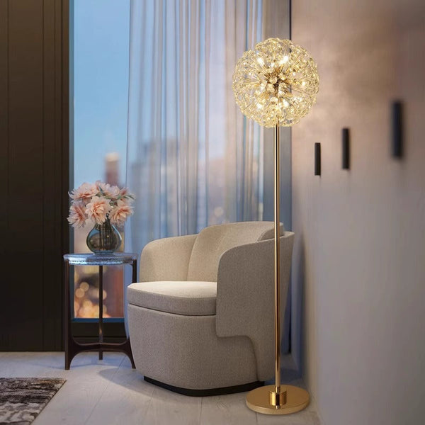 Modern Gold 9-Light Floor Lamp