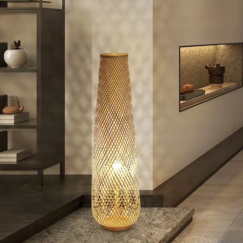 Japanese Yellow Floor Lamp