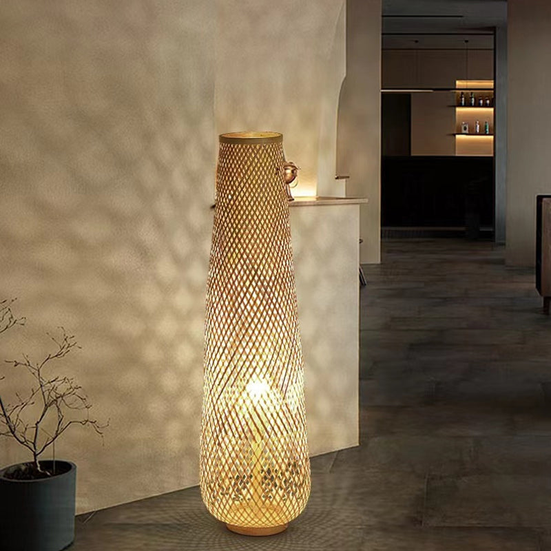 Japanese Yellow Floor Lamp