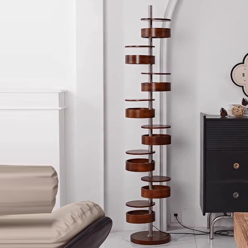 French Walnut 8-Light Floor Lamp