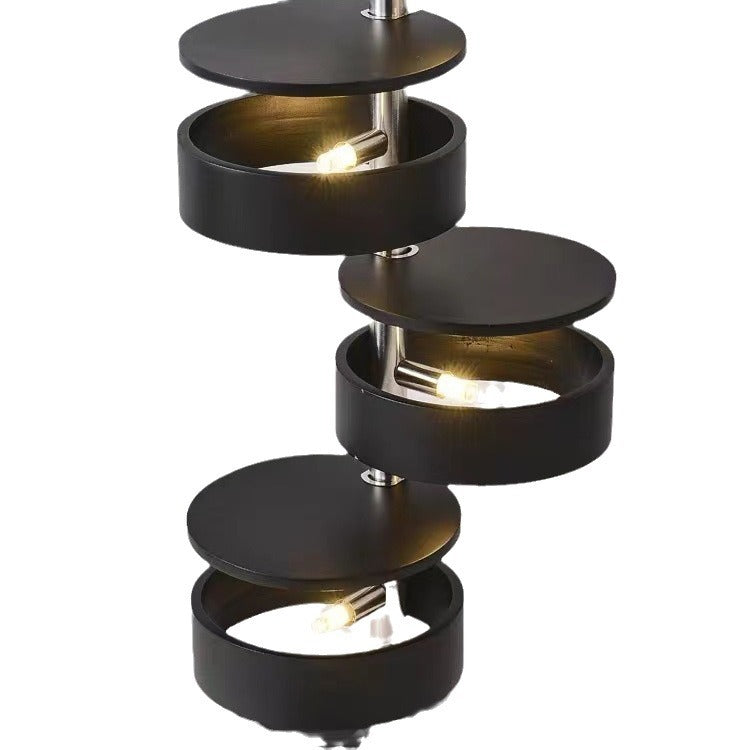 French Walnut 8-Light Floor Lamp