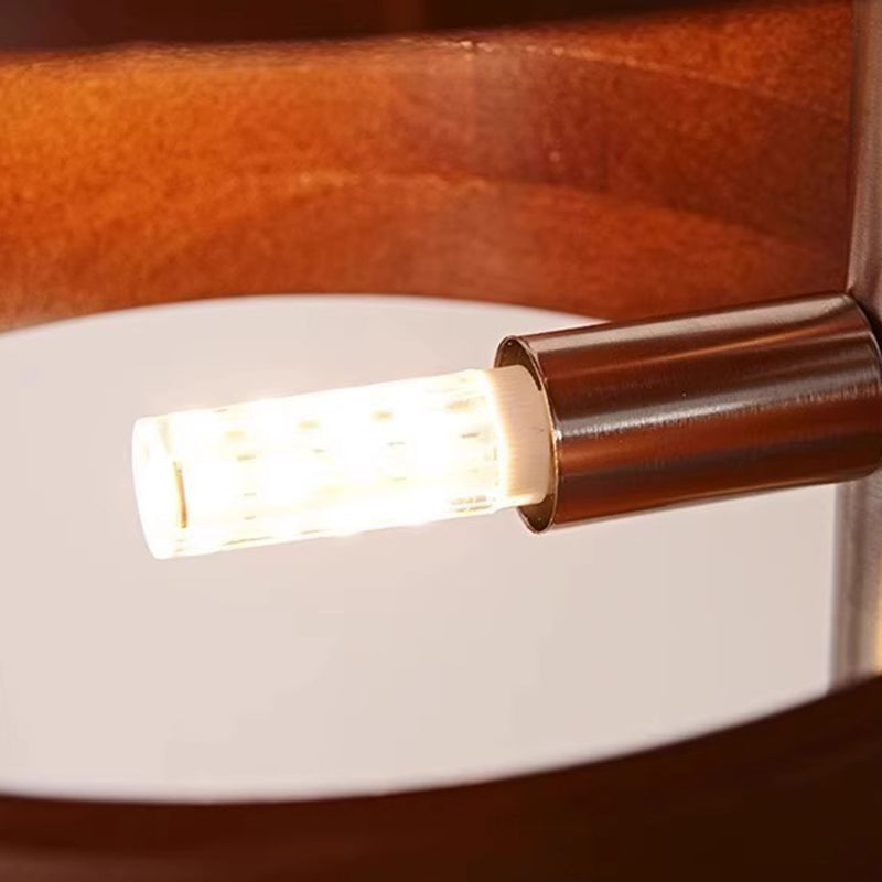 French Walnut 8-Light Floor Lamp