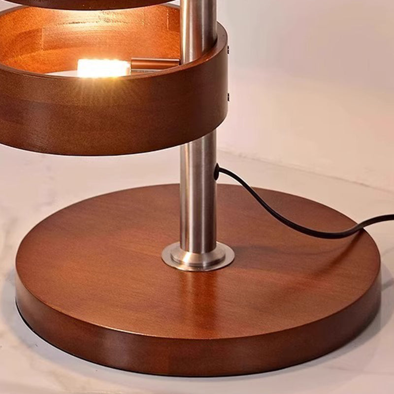 French Walnut 8-Light Floor Lamp