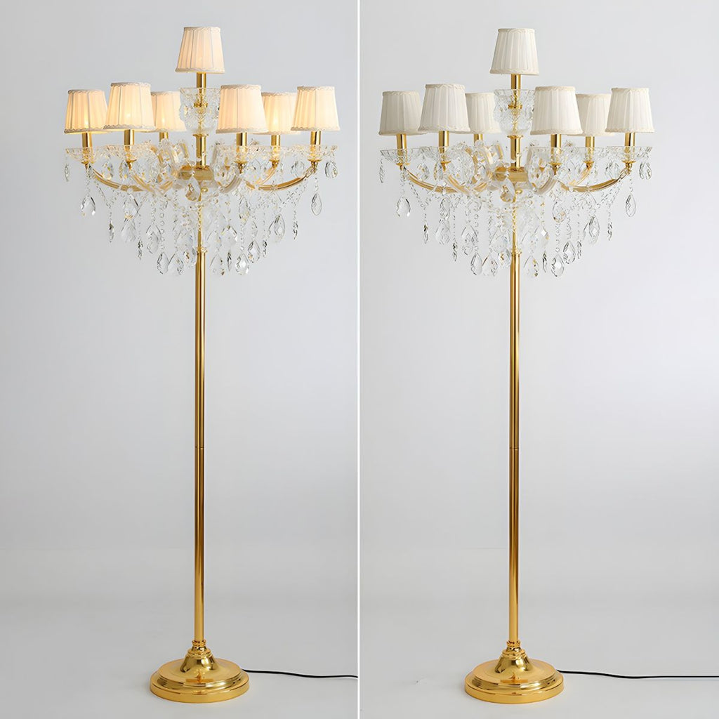European Gold 7-Light Floor Lamp