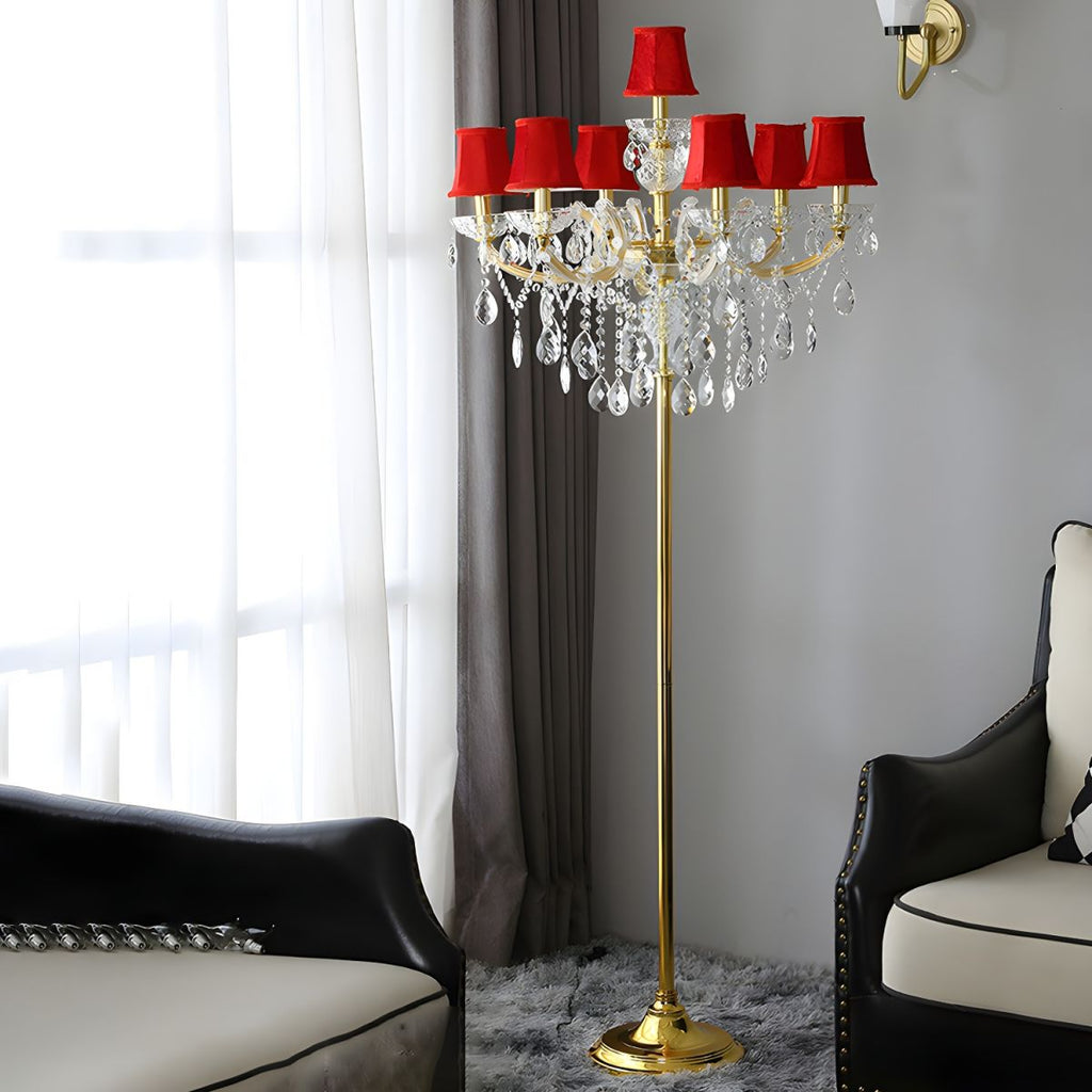 European Gold 7-Light Floor Lamp