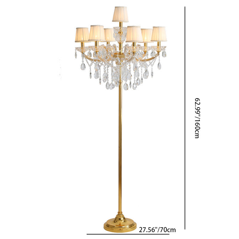 European Gold 7-Light Floor Lamp