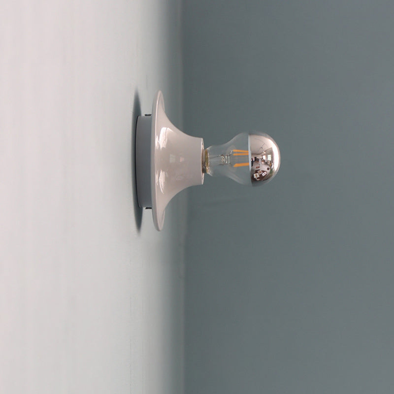 Contemporary Scandinavian Iron Geometric Circle Wall Sconce