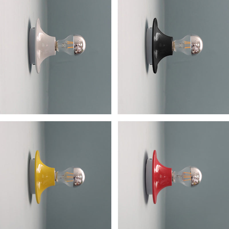 Contemporary Scandinavian Iron Geometric Circle Wall Sconce