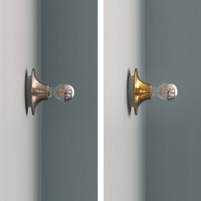 Contemporary Scandinavian Iron Geometric Circle Wall Sconce
