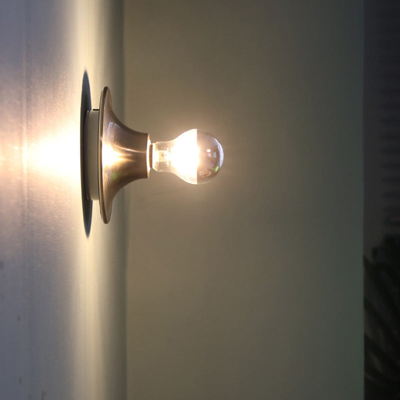 Contemporary Scandinavian Iron Geometric Circle Wall Sconce