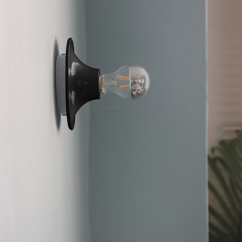 Contemporary Scandinavian Iron Geometric Circle Wall Sconce