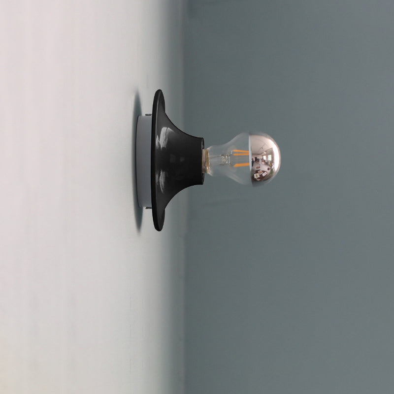Contemporary Scandinavian Iron Geometric Circle Wall Sconce