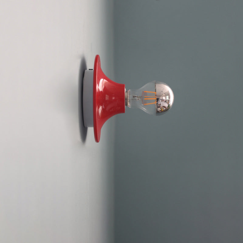 Contemporary Scandinavian Iron Geometric Circle Wall Sconce