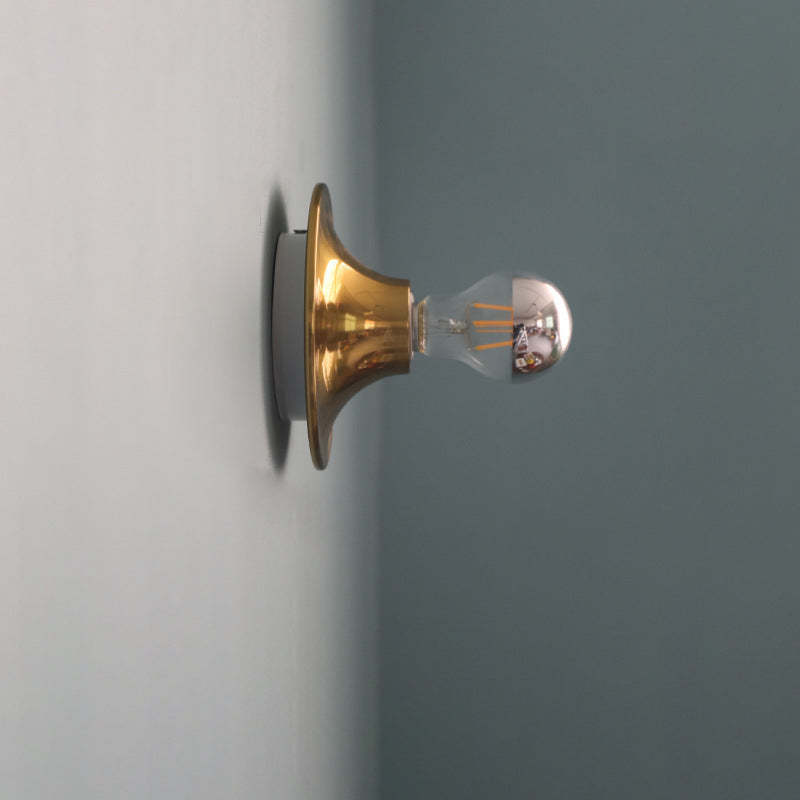 Contemporary Scandinavian Iron Geometric Circle Wall Sconce