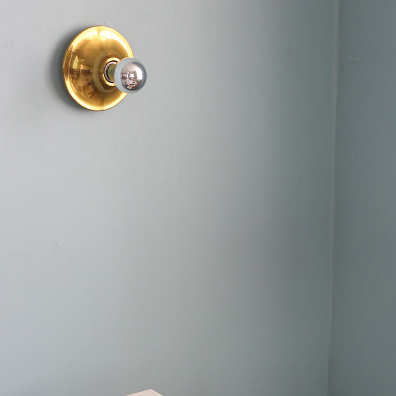 Contemporary Scandinavian Iron Geometric Circle Wall Sconce