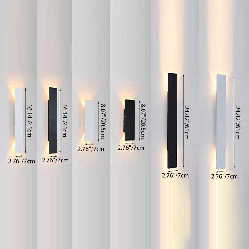 Modern Minimalist Long Strip Aluminum Acrylic Wall Sconce