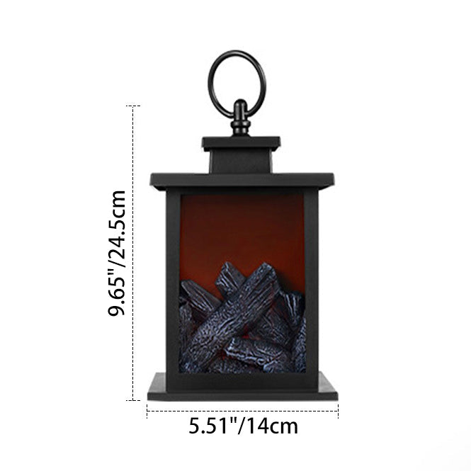 Creative ABS Simulated Flame Fireplace LED Table Lamp