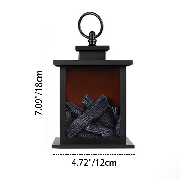 Creative ABS Simulated Flame Fireplace LED Table Lamp