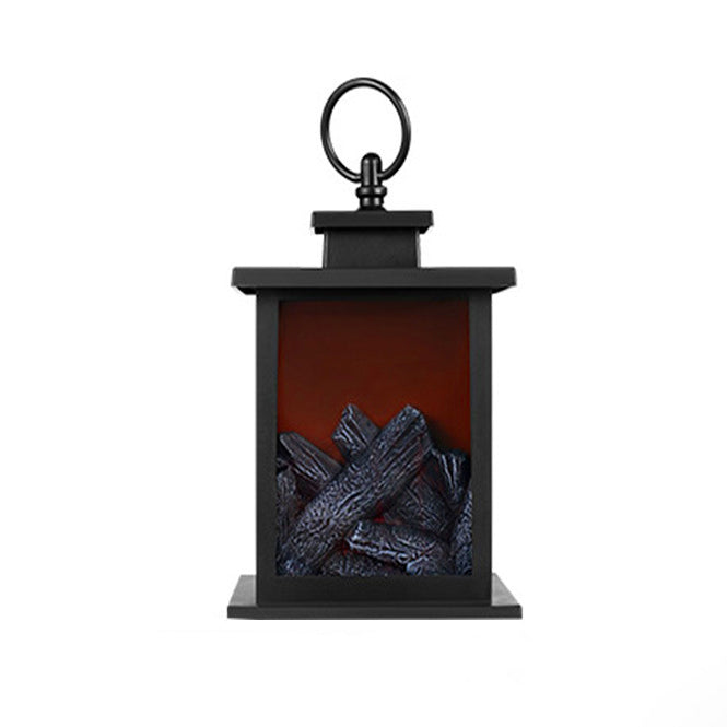 Creative ABS Simulated Flame Fireplace LED Table Lamp