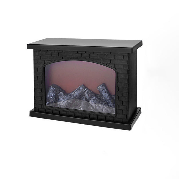 Creative ABS Simulated Flame Fireplace LED Table Lamp