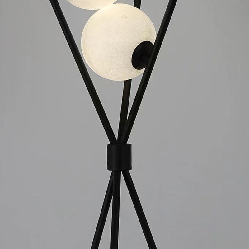 Contemporary Black 3-Light Floor Lamp