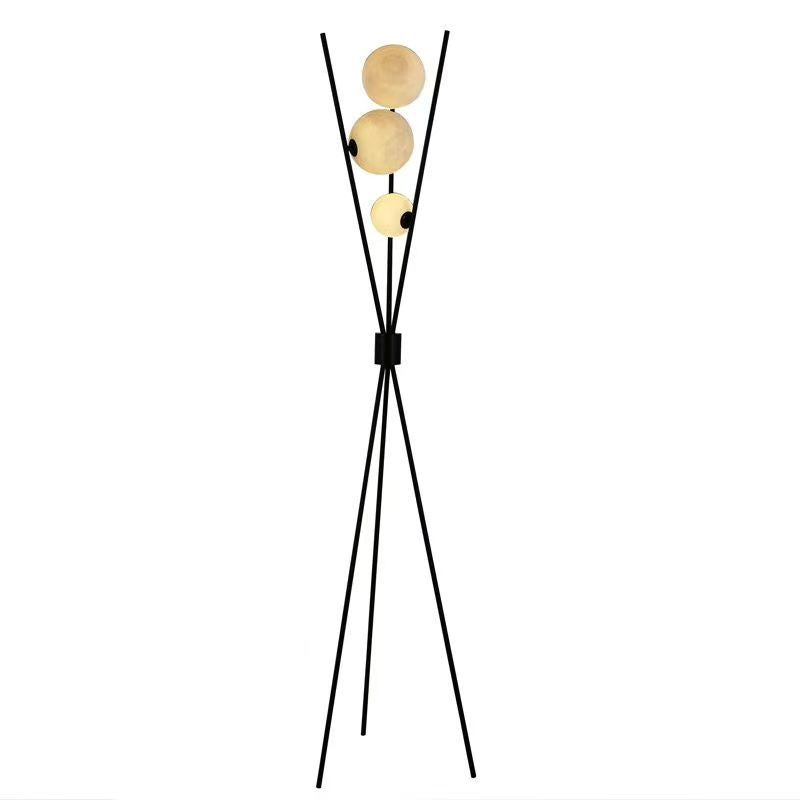 Contemporary Black 3-Light Floor Lamp