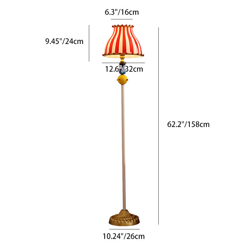 Contemporary Red Floor Lamp