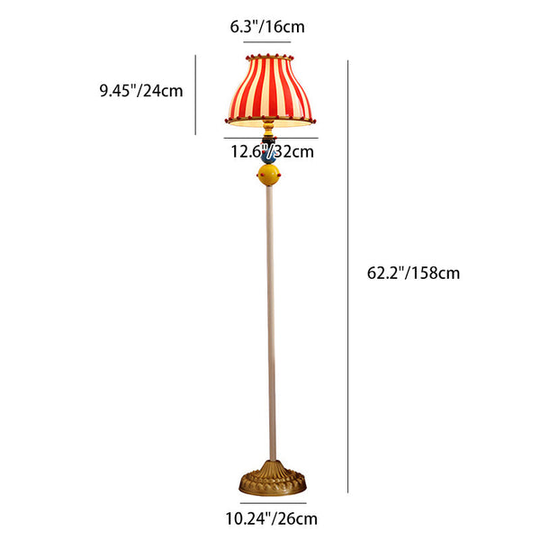 Contemporary Red Floor Lamp