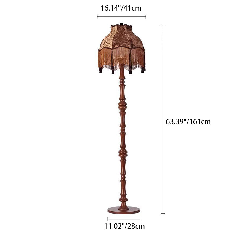 European Brown Floor Lamp