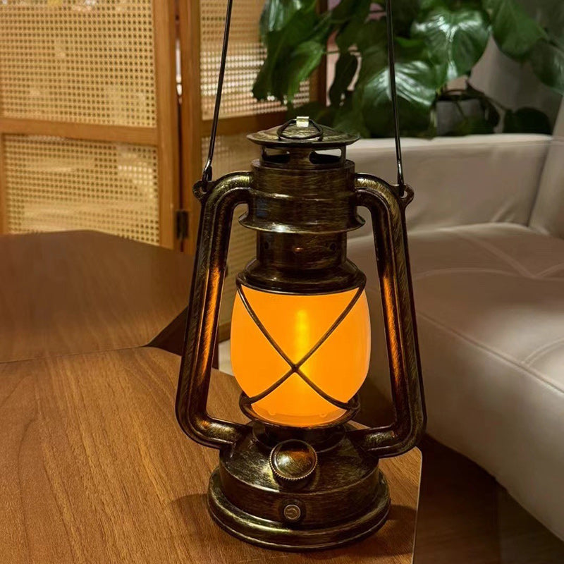 Traditional Vintage USB Horse Lamp Lantern Round Table Lamp