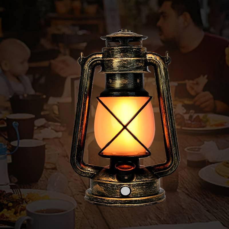 Traditional Vintage USB Horse Lamp Lantern Round Table Lamp
