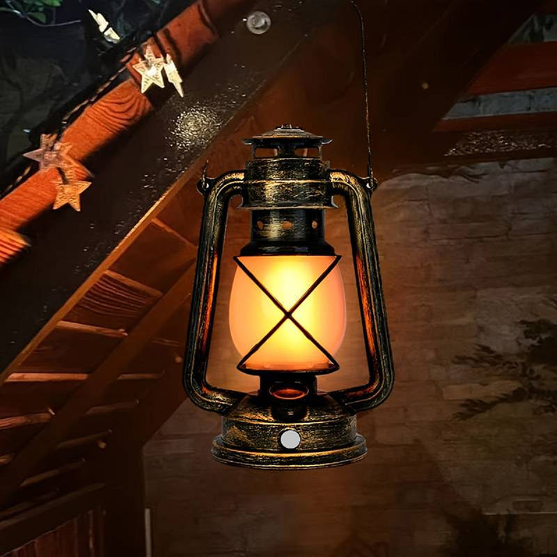 Traditional Vintage USB Horse Lamp Lantern Round Table Lamp