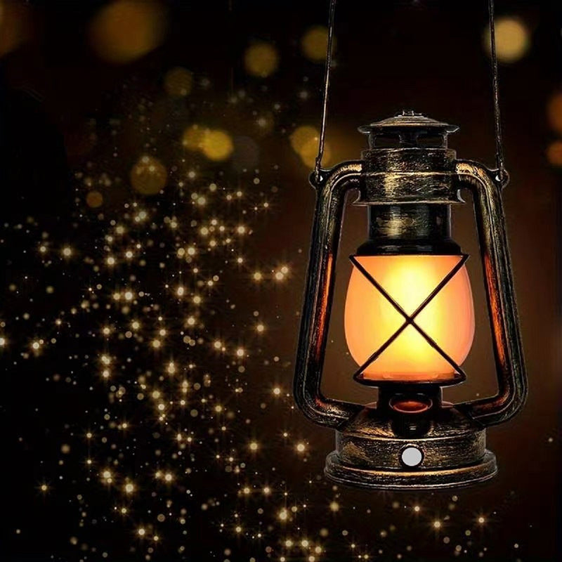 Traditional Vintage USB Horse Lamp Lantern Round Table Lamp