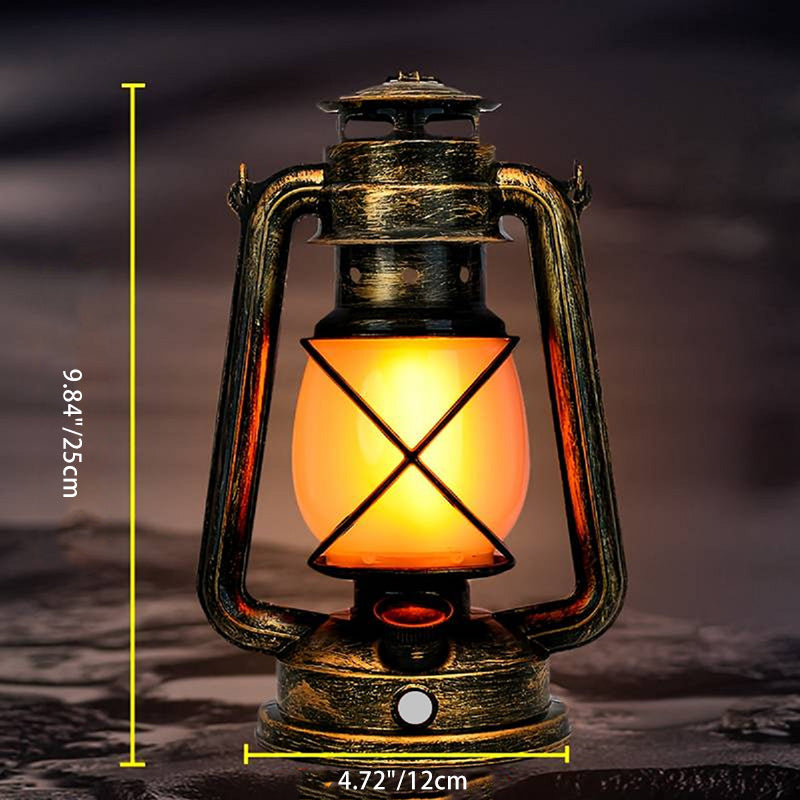Traditional Vintage USB Horse Lamp Lantern Round Table Lamp