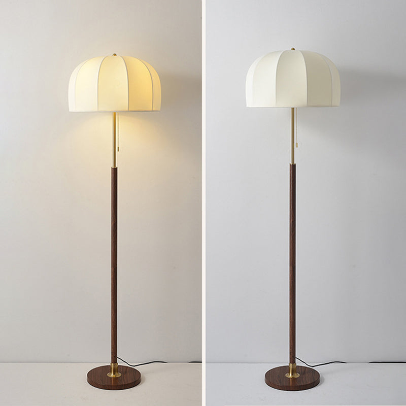 Vintage Walnut Floor Lamp