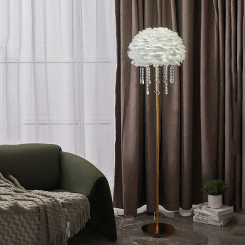 Art Deco White Floor Lamp