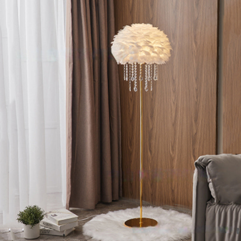 Art Deco White Floor Lamp