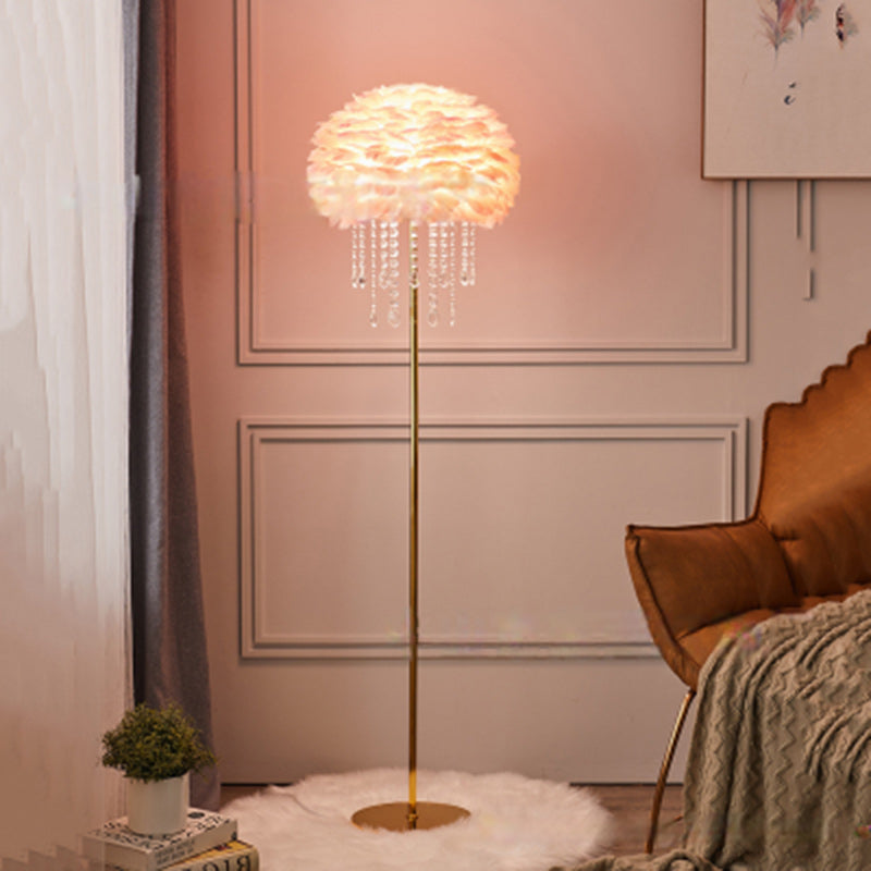 Art Deco White Floor Lamp
