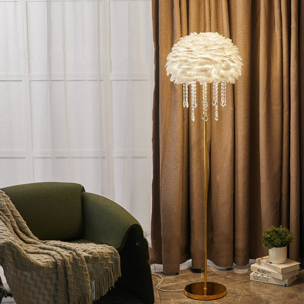 Art Deco White Floor Lamp