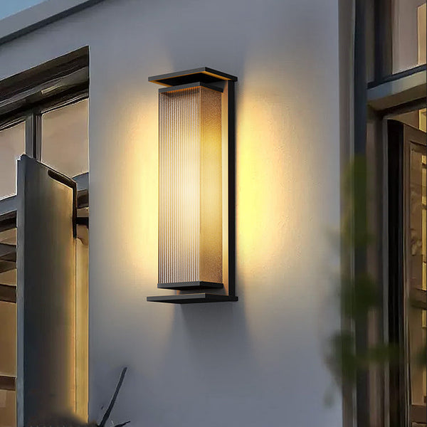 Modern Minimalist Waterproof Rectangle PC Wall Sconce