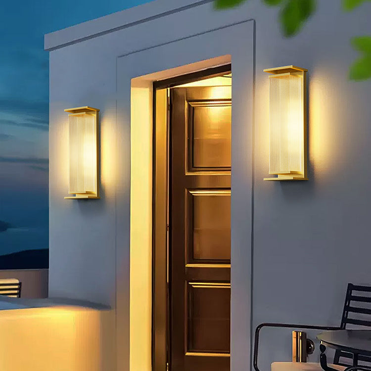 Modern Minimalist Waterproof Rectangle PC Wall Sconce