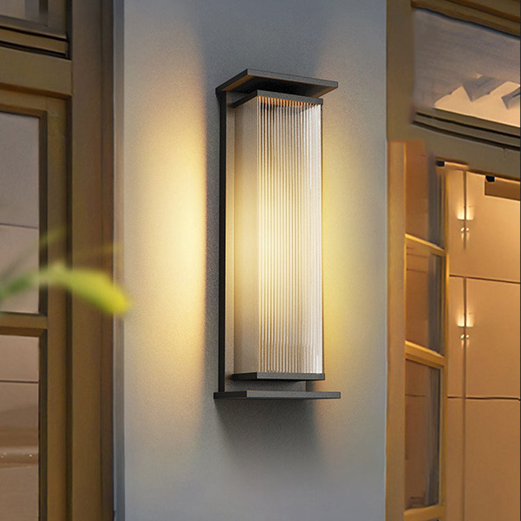 Modern Minimalist Waterproof Rectangle PC Wall Sconce