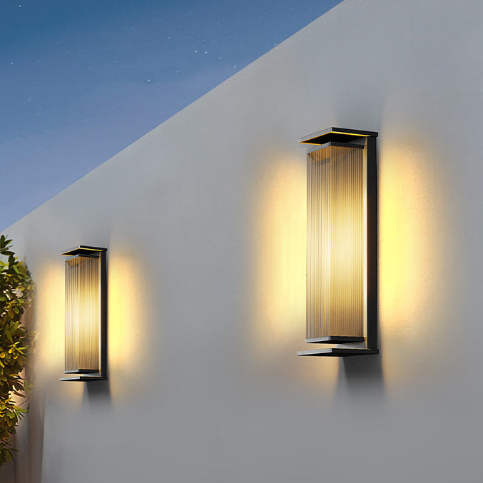 Modern Minimalist Waterproof Rectangle PC Wall Sconce