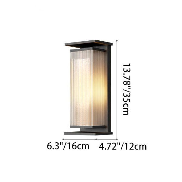Modern Minimalist Waterproof Rectangle PC Wall Sconce