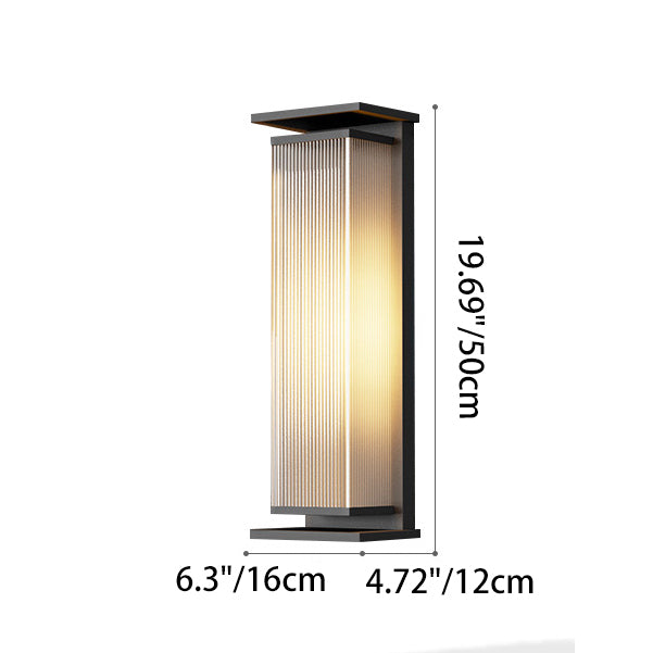 Modern Minimalist Waterproof Rectangle PC Wall Sconce