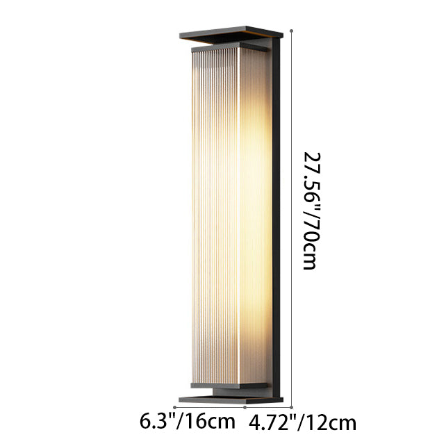 Modern Minimalist Waterproof Rectangle PC Wall Sconce
