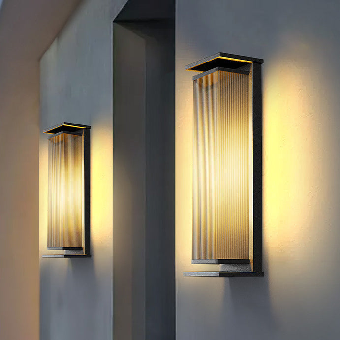 Modern Minimalist Waterproof Rectangle PC Wall Sconce